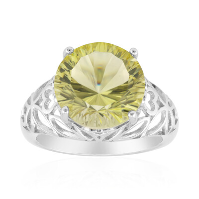 Zilveren ring met een limoen citrien