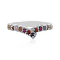 Zilveren ring met saffieren