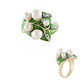 Zilveren ring met Witte zoetwater kweekparels (Adela Silber)
