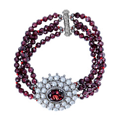 Zilveren armband met een Mozambique granaat (Dallas Prince Designs)
