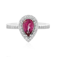 Zilveren ring met een rozen-topaas