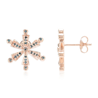 Zilveren oorbellen met Fancy diamanten