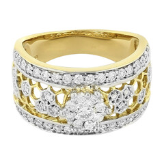 Gouden ring met een VS diamant (TPC)