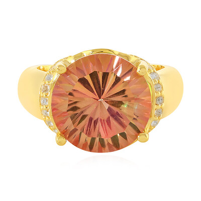 Zilveren ring met een Perzik Mystieke Topaas