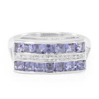 Zilveren ring met Ceylon iolieten