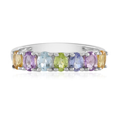 Zilveren ring met amethisten