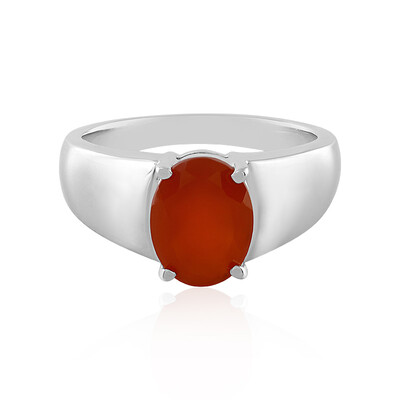 Zilveren ring met een carneool