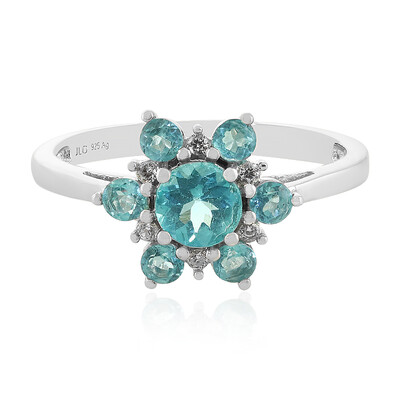 Zilveren ring met een Blauwe apatiet