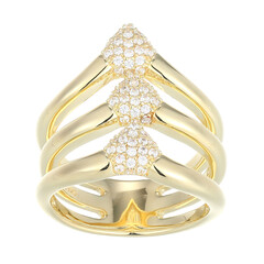 Zilveren ring met zirkonen (Adela Silber)