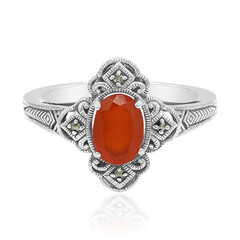 Zilveren ring met een carneool