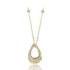 Gouden halsketting met SI Fancy Diamanten (CIRARI)