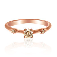 Gouden ring met een SI1 Argyle Rose De France Diamant