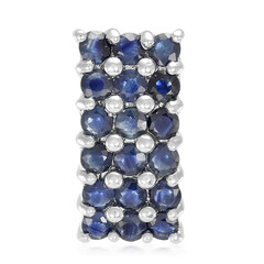 Zilveren hanger met blauwe saffieren