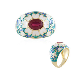 Zilveren ring met een Madagaskar Robijn (Adela Silber)