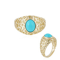 Gouden ring met een Sleeping Beauty Turkoois (Ornaments by de Melo)