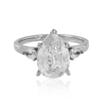 Platinaen ring met een Preah Vihear zirkoon (de Melo)