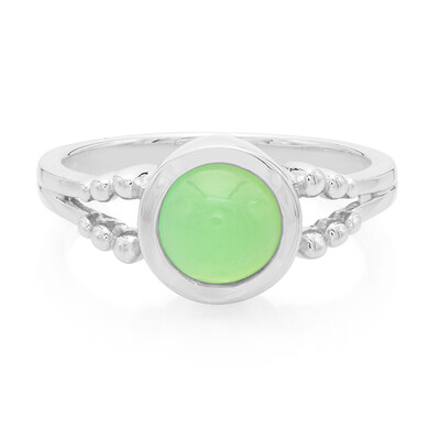 Zilveren ring met een keizerlijk chrysopraas