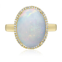 Gouden ring met een AAA Welo-opaal