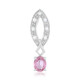 Zilveren hanger met een Padparadscha saffier