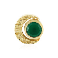 Zilveren hanger met een Groene onyx
