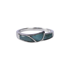 Zilveren ring met larimaren