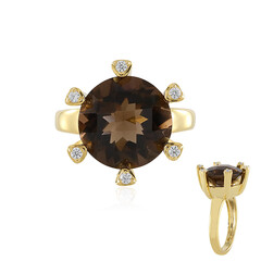 Zilveren ring met een rookkwarts