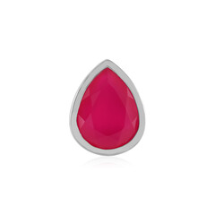 Zilveren hanger met een framboos chalcedoon