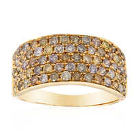 Gouden ring met SI2 Fancy Diamanten (CIRARI)