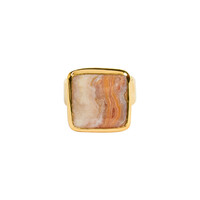 Zilveren ring met een Kant Agaat