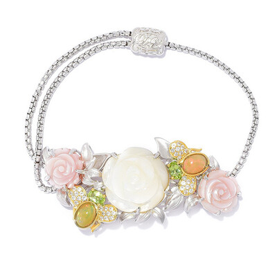 Zilveren armband met een parelmoer (Dallas Prince Designs)