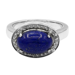 Zilveren ring met een lapis lazuli