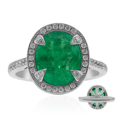 Gouden ring met een Colombiaanse smaragd (Estée Collection)