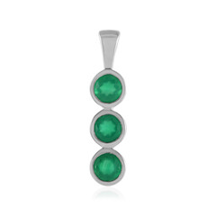 Zilveren hanger met Groene onyxen
