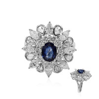 Gouden ring met een Ceylon saffier (CIRARI)