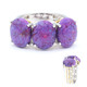 Zilveren ring met Paarse Kingman Mohave Turkooisen (Gems en Vogue)