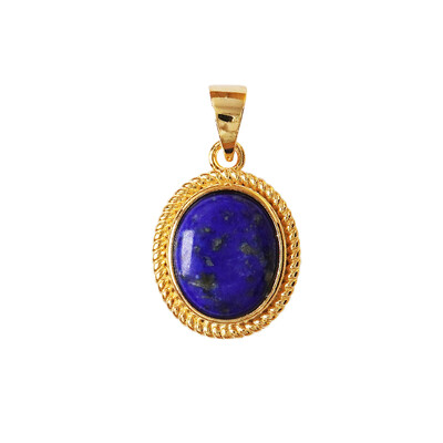 Zilveren hanger met een lapis lazuli