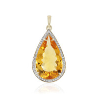 Gouden hanger met een Madeira citrien