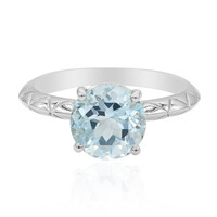 Zilveren ring met een hemel-blauwe topaas