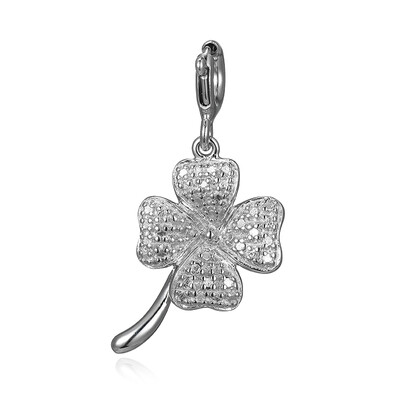 Zilveren hanger met een I3 (I) Diamant