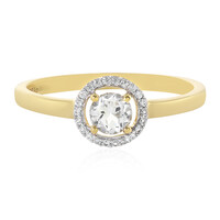 Zilveren ring met een witte topaas