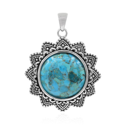 Zilveren hanger met een Blauwe Kingman Mohave Turkoois (Art of Nature)