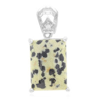 Zilveren hanger met een Dalmatiër Jaspis
