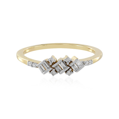 Gouden ring met SI1 (H) Diamanten