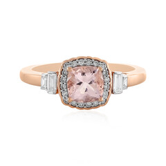 Gouden ring met een AAA morganiet (D'vyere)