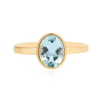 Zilveren ring met een hemel-blauwe topaas