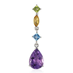 Zilveren hanger met een amethist