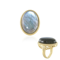 Zilveren ring met een labradoriet