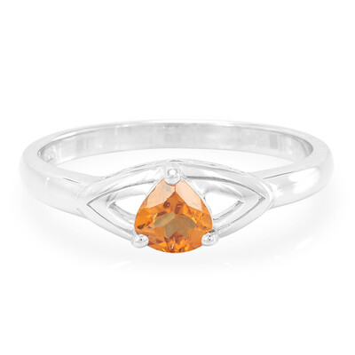 Zilveren ring met een hessoniet granaat