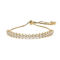 Zilveren armband met witte topaasstenen