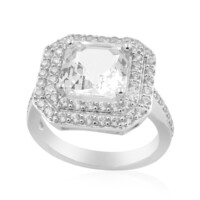 Zilveren ring met een danburiet